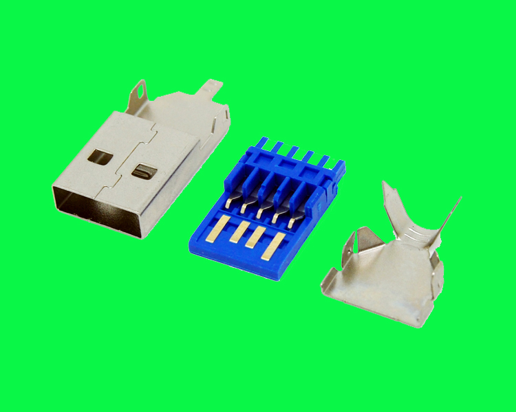 USB 3.0 AM焊線三件式 L=28MM （手工焊）