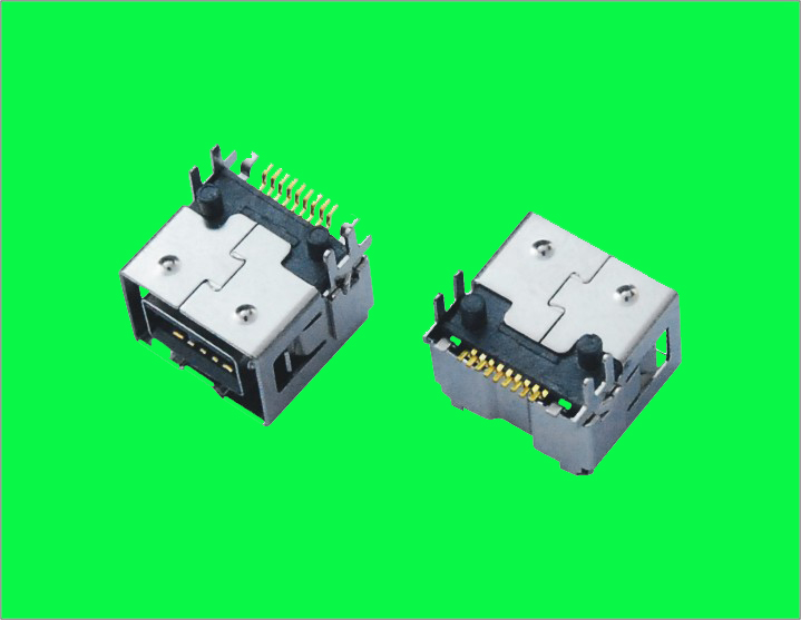 IEEE1394B Female SMT定位柱1.0-1.5mm錯位托點2.0mm