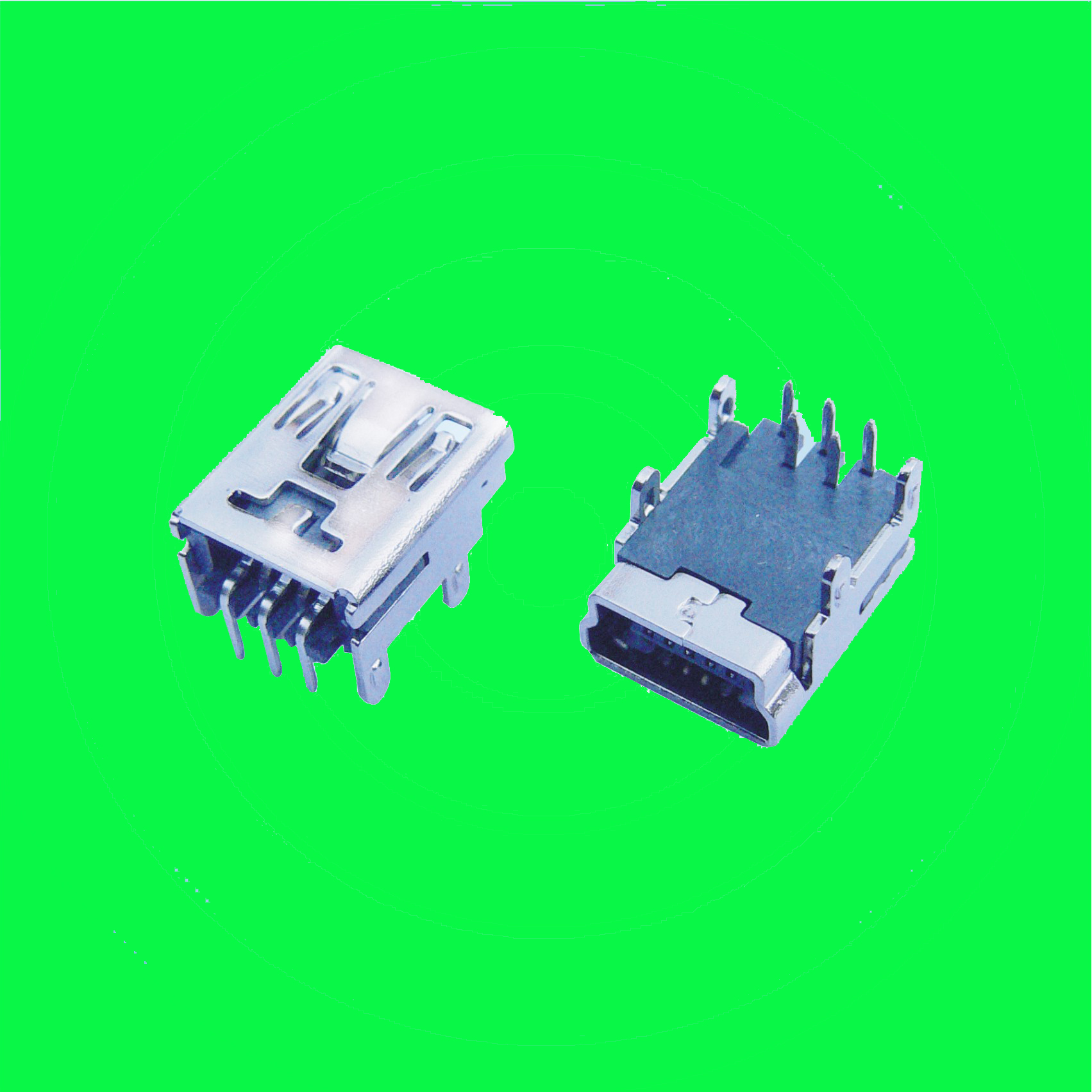 MINI USB 5P母DIP 90度