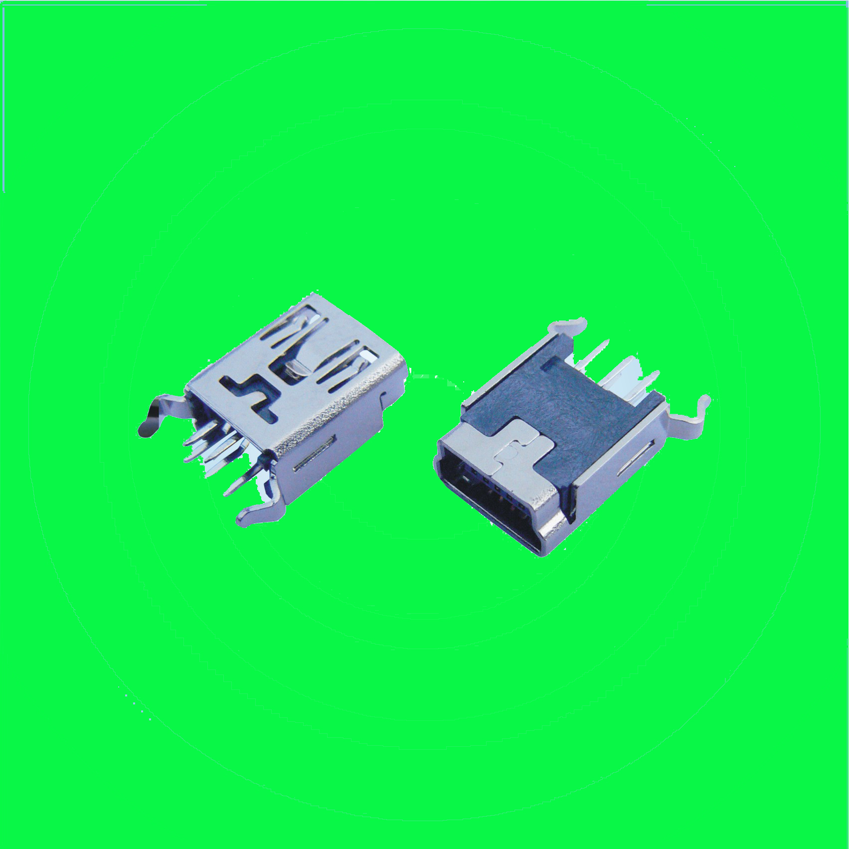 MINI USB 5P母DIP 180度