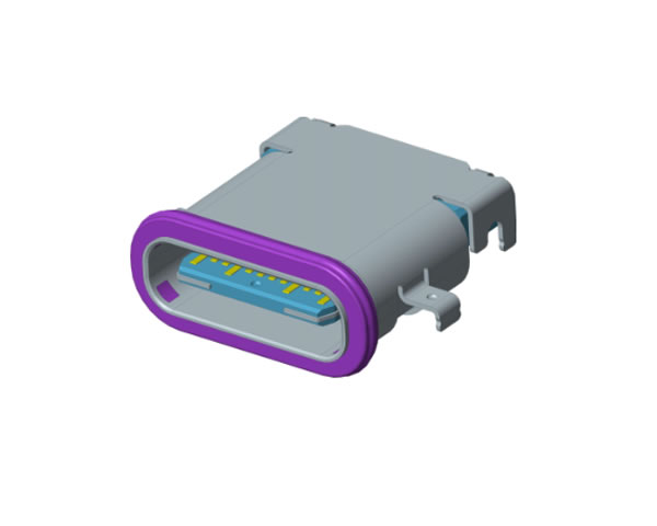 USB 3.1 CF WATERPROOF CL=0.3 沉板1.40 DIP(防水型）配防水膠圈，15u黑膠