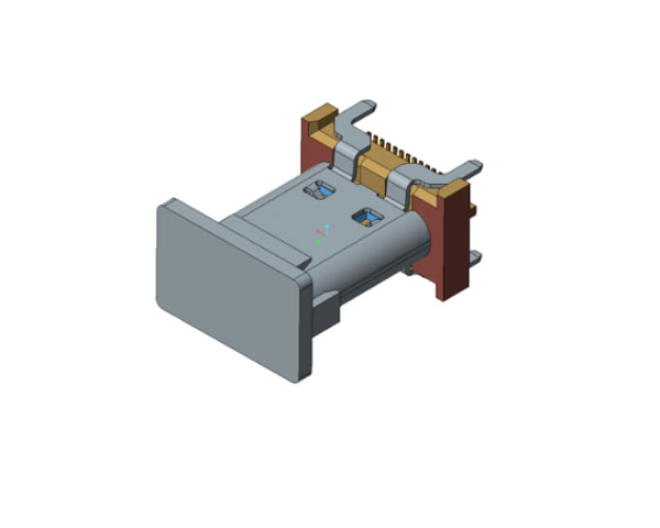 TYPE CF 24P直立式SMT有柱 H=12.0-13.0-13.5-15.0，外殼腳長(zhǎng)1.7
