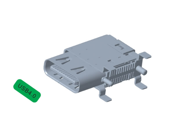USB TYPE C 3.1 側插母座 雙殼 DIP+SMT
